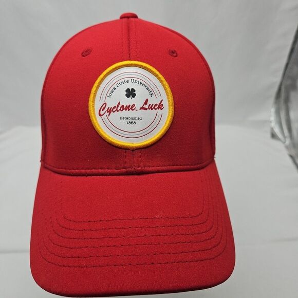 Red Iowa State Cyclone Live Lucky Black Clover Cap Brand Adjustable - Picture 3 of 8